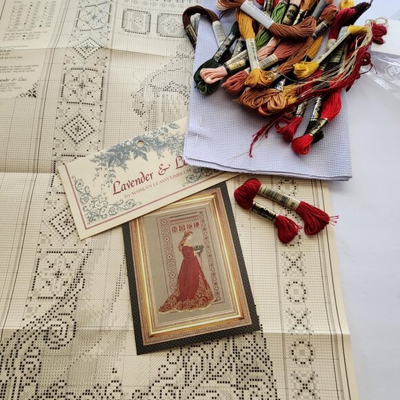 Celtic Christmas Counted Cross-stitched No. 32 Lavender & Lace Original Creative - Picture 10 of 10